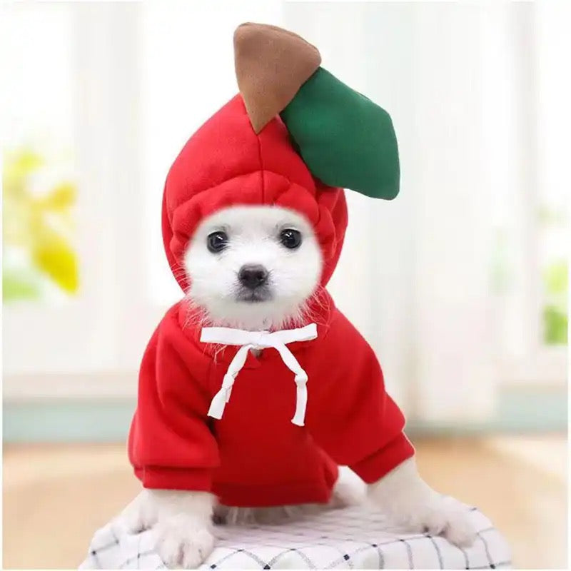 Cute Dog Hoodie Pet Fruit Clothes for Halloween, Christmas, birthday, wedding, parade, photo shooting, weekend party or daily wear.